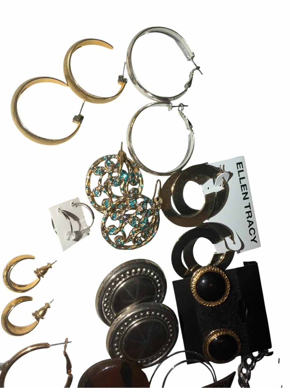 Mixed Metal and Tortoiseshell Earring Set